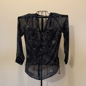 Sheer Floral shirt